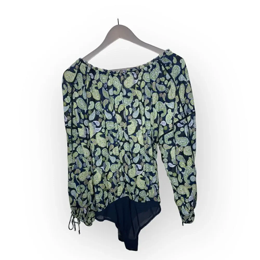 Free People Sundown Paisley Bodysuit